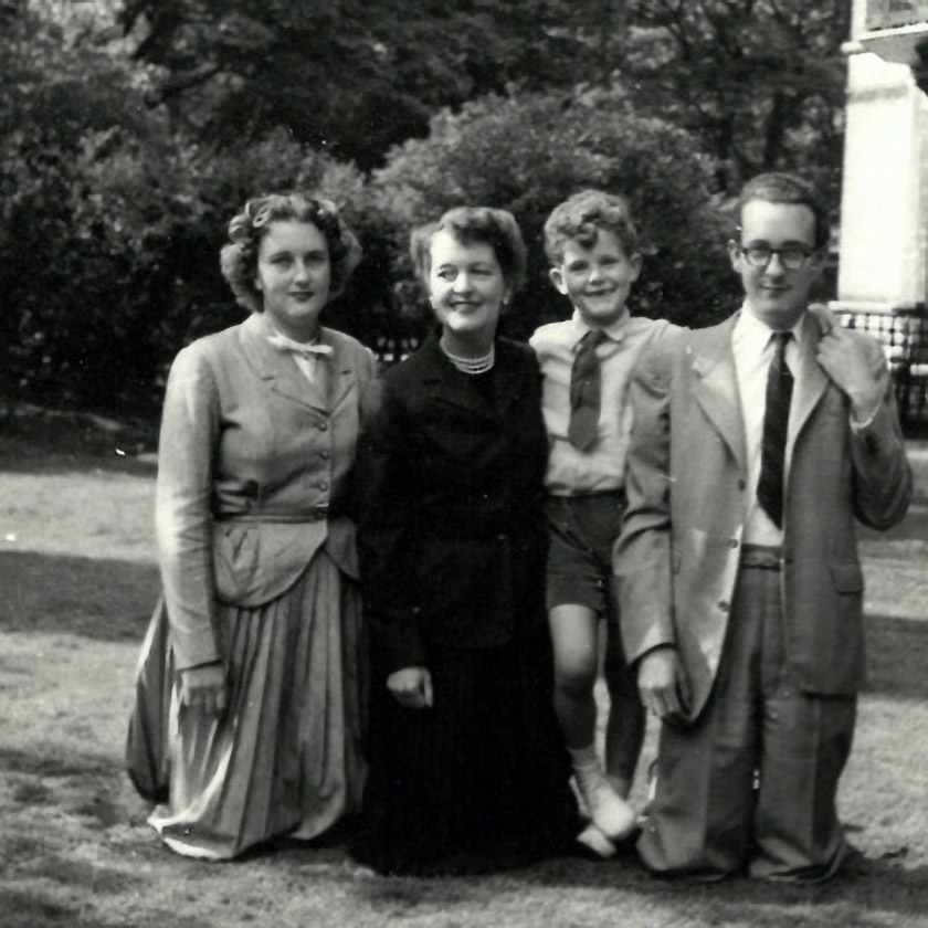 Caroline, Betty, James with their half brother, Edward Gilly, in Paris.