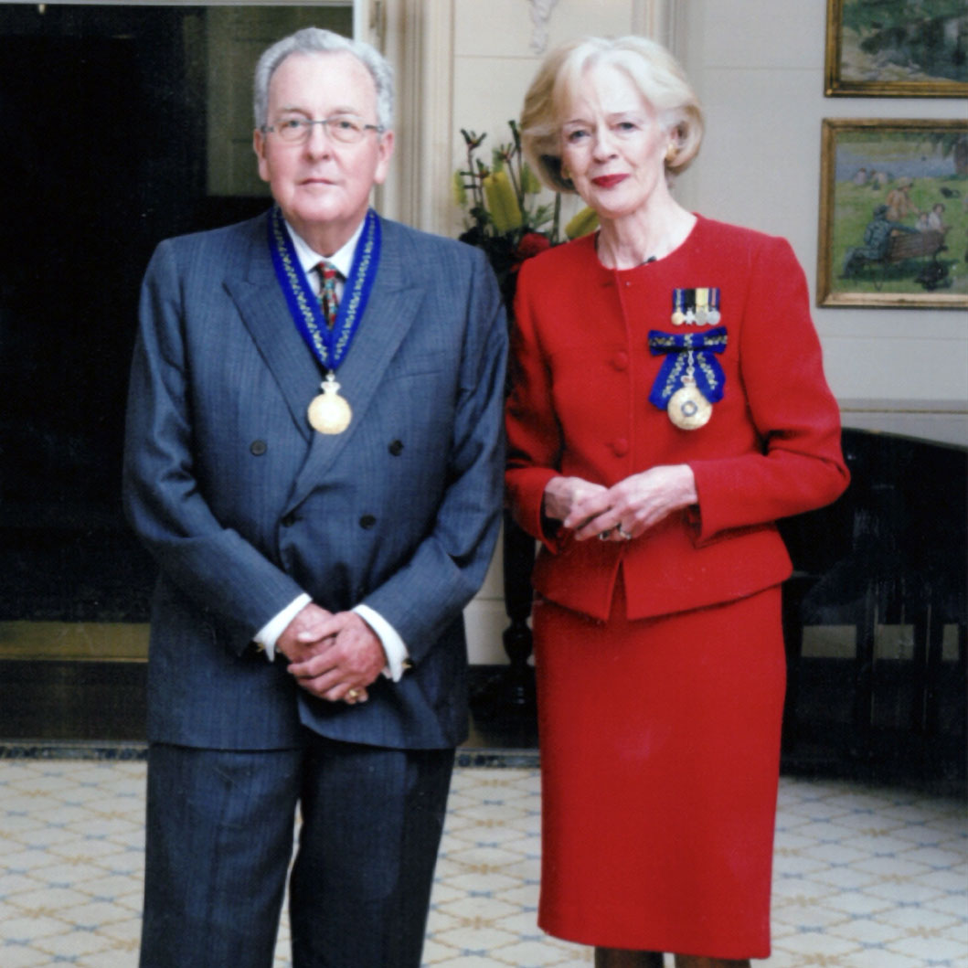 James receiving his AC, with the Governor General of Australia Quentin Bryce. 2010. 