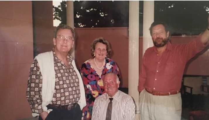 L to R James, Caroline, Philip Simpson and Edward Gilly