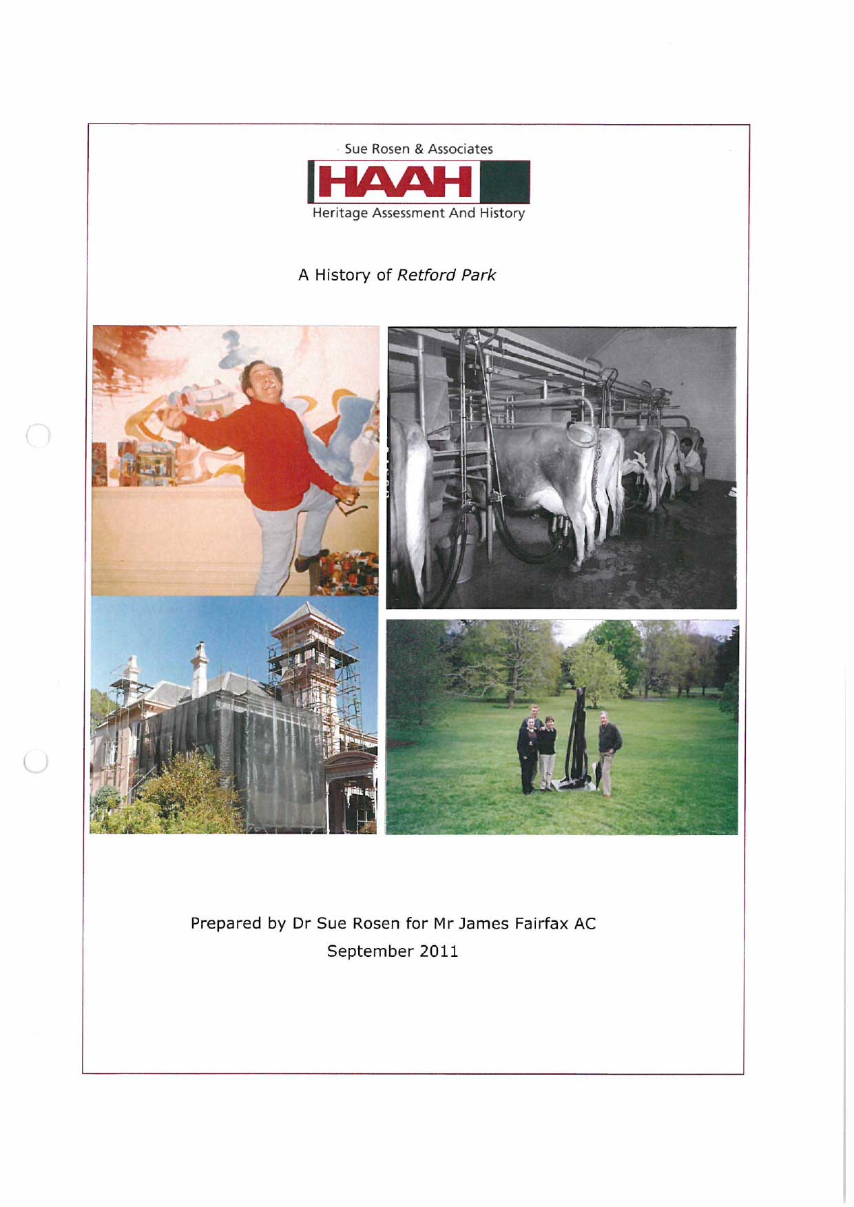 Sue Rosen & Associates - a History of Retford Park September 2011