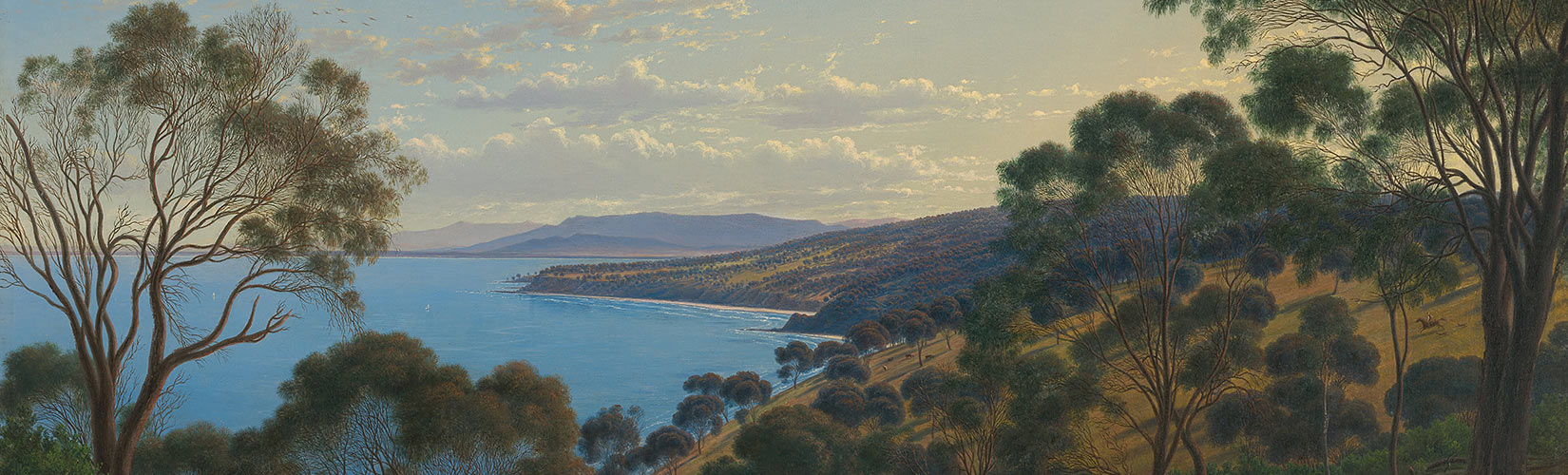 Eugene Von Guerard Dandenong Ranges from 'Beleura' 1870, National Gallery of Australia, Canberra. From the James Fairfax collection, gift of Bridgestar Pty Ltd 1995