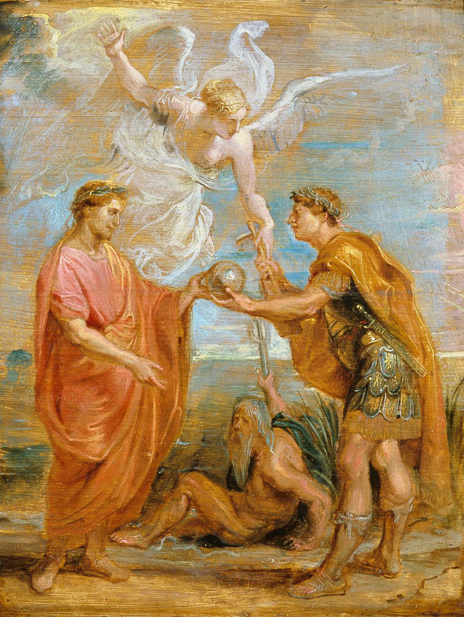Sir Peter Paul Rubens (Flanders, b.1577, d.1640) Constantius appoints Constantine as his successor 1622 oil on panel, 37.6 x 30.2 x 0.5 cm Art Gallery of New South Wales Gift of James Fairfax AC 1993 Photo: AGNSW 483.1993